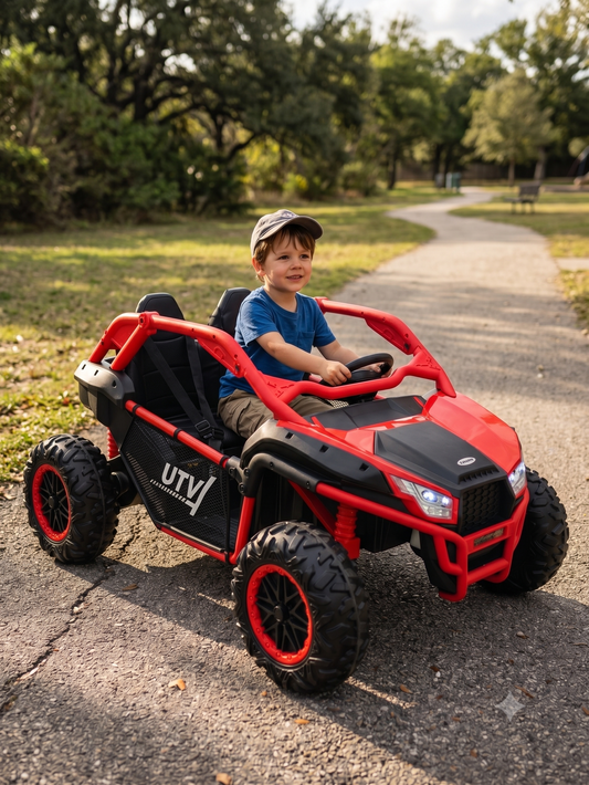 UTV 24V 4x4 para Niños | 4 Motores Reales, 2 Asientos y Control Remoto