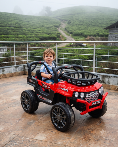 Mini Buggy 4x4 para Niños | Llantas de Goma, Asiento de Cuero y Control Remoto