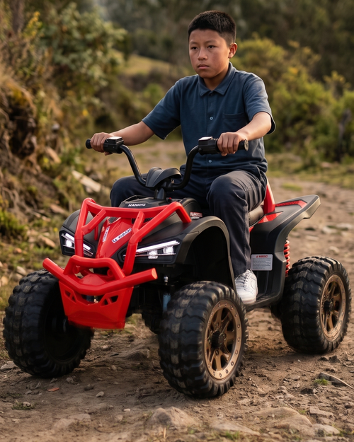 Cuadrón 4x4 Premium para Niños | Estructura Reforzada de Metal, Llantas de Goma y Suspensión Real
